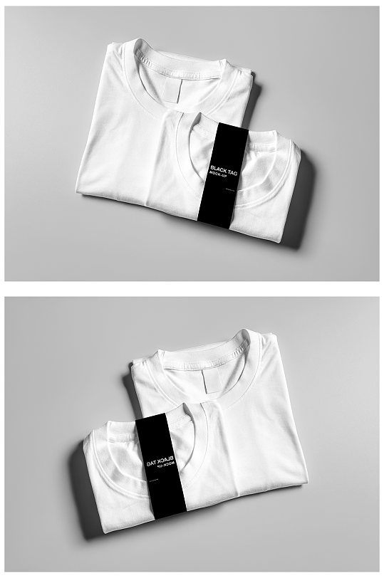 折叠衣服衬衫t恤样机