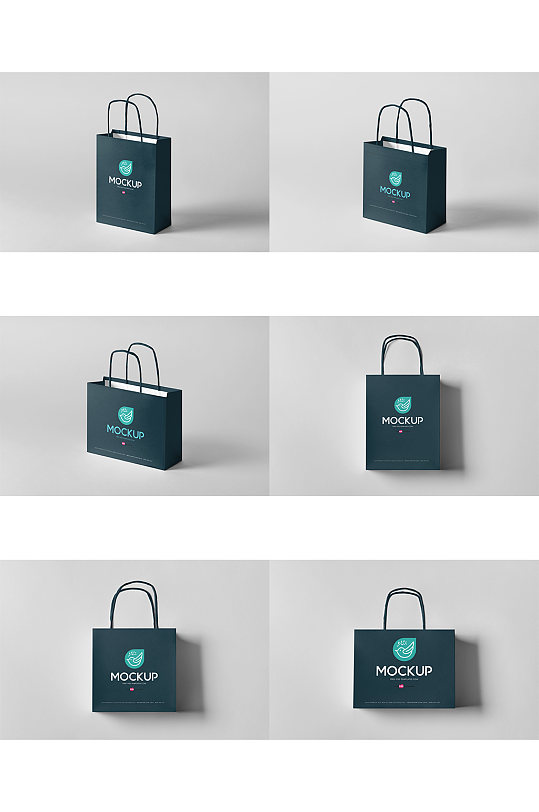 手提袋礼品袋高档服装购物袋样机-众图网