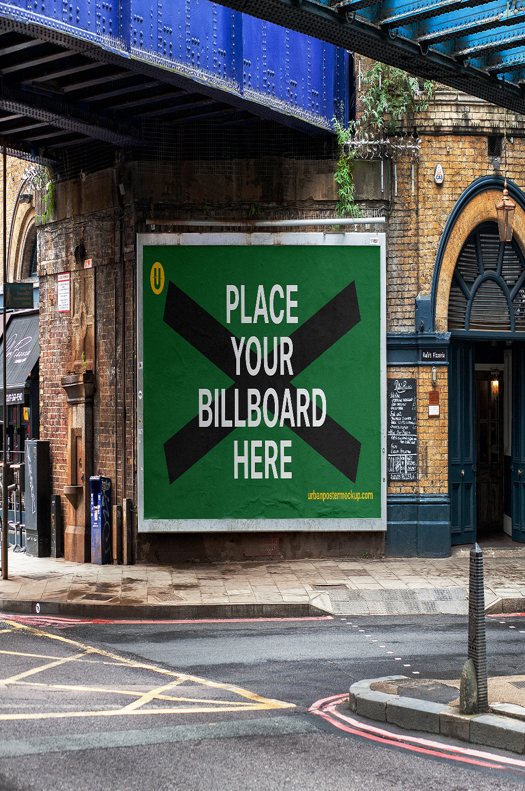 桥洞英文排版广告样机模板下载-编号2461478-众图网