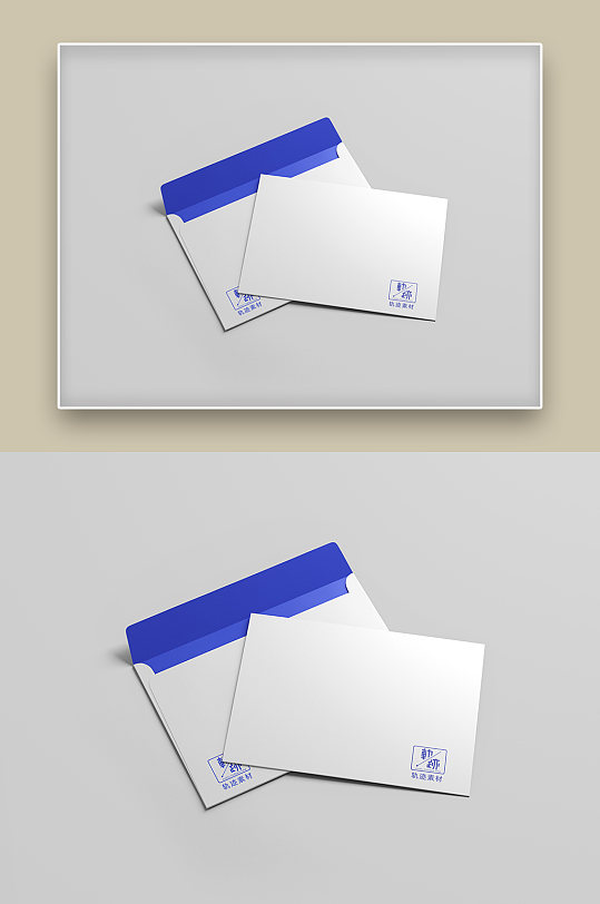 企业品牌信封样机-众图网
