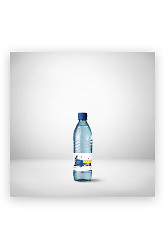 蓝色瓶子矿泉水纯净水样机