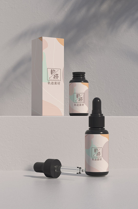 护肤品精华液礼盒包装样机-众图网