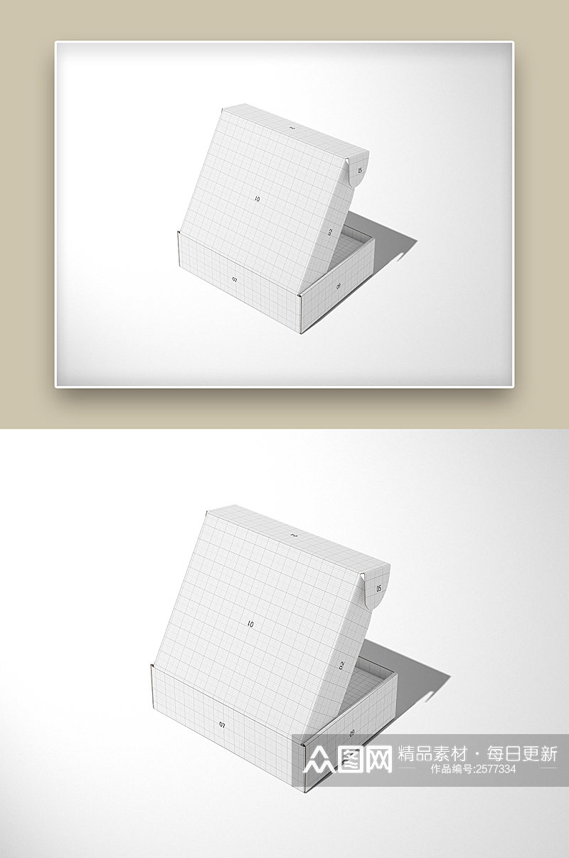 飞机盒创意纸盒样机素材