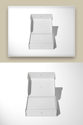飞机盒正方体纸盒样机