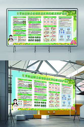 冬季新冠肺炎疫情防控指南展板