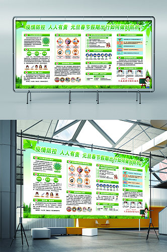 疫情防控人人有责展板