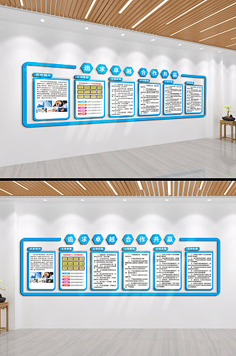 追求卓越合作共赢文化墙