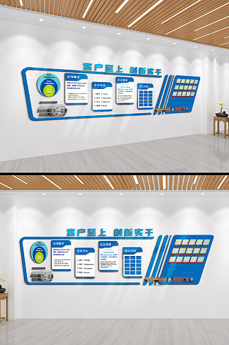 客户至上创新实干文化墙