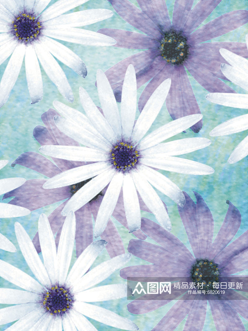 复古花卉植物海报背景图片素材