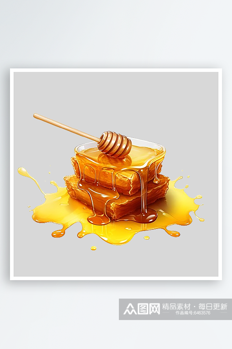 蜂蜜广告插画设计素材素材