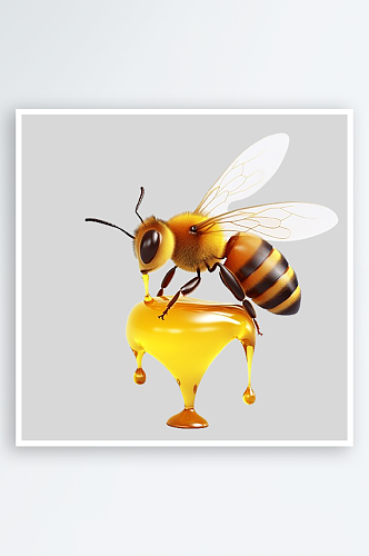 蜂蜜广告插画设计素材