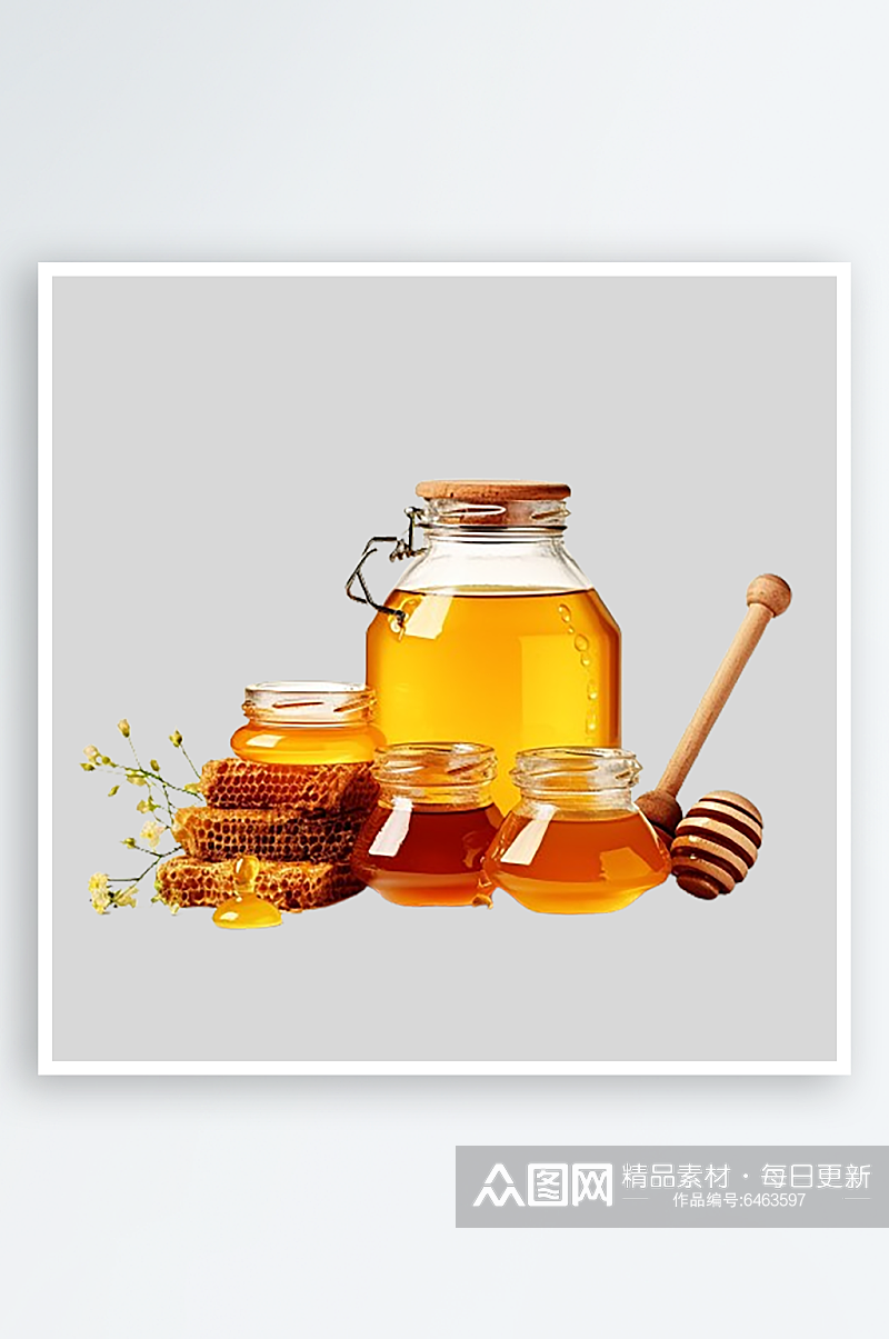 蜂蜜广告插画设计素材素材