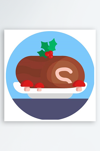 扁平风圣诞美食食品饮料图标