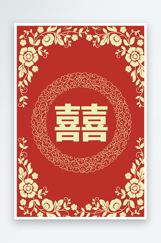 中式婚礼主题舞台背景模版-众图网