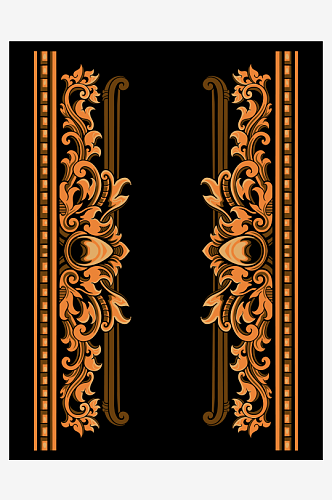 复古欧式花纹边框背景封面