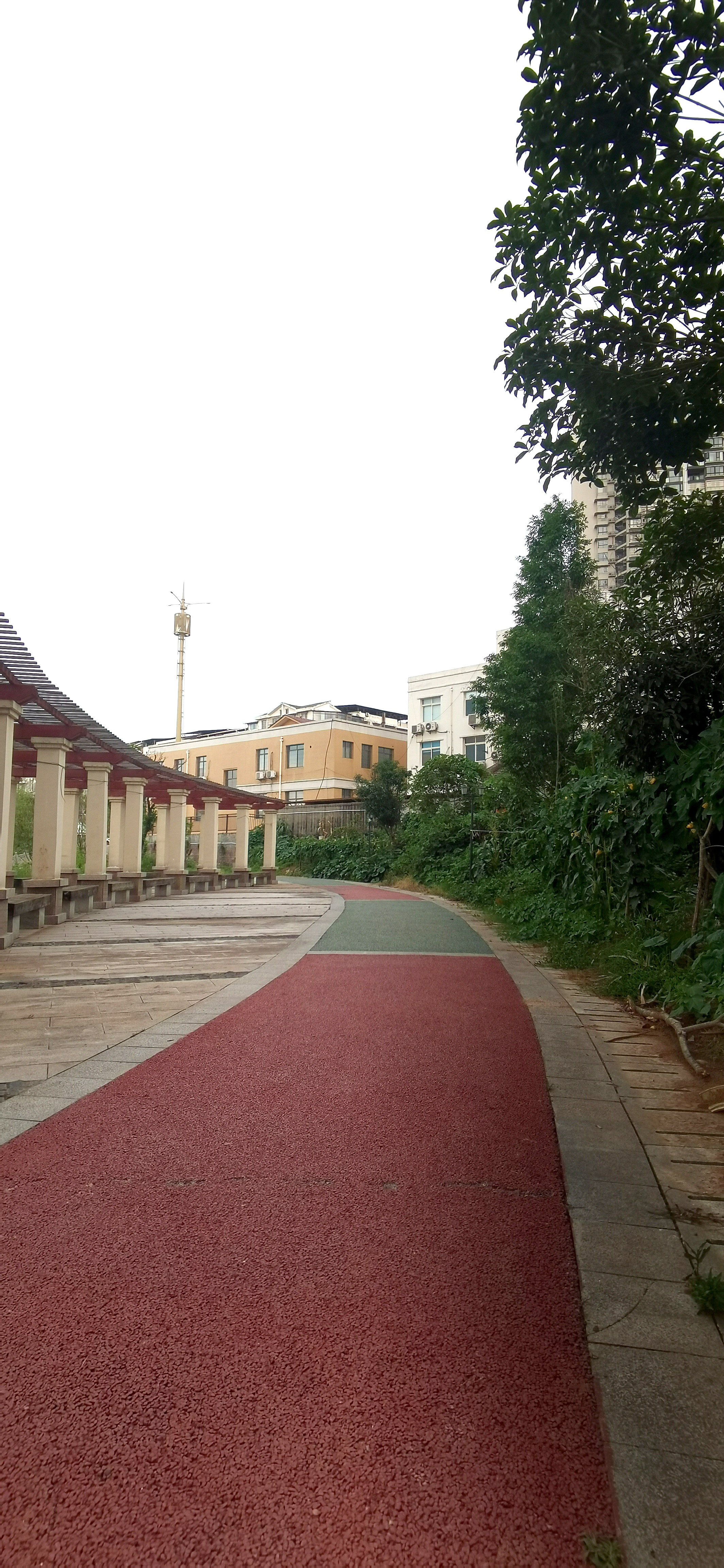 城市郊外骑行步道素材