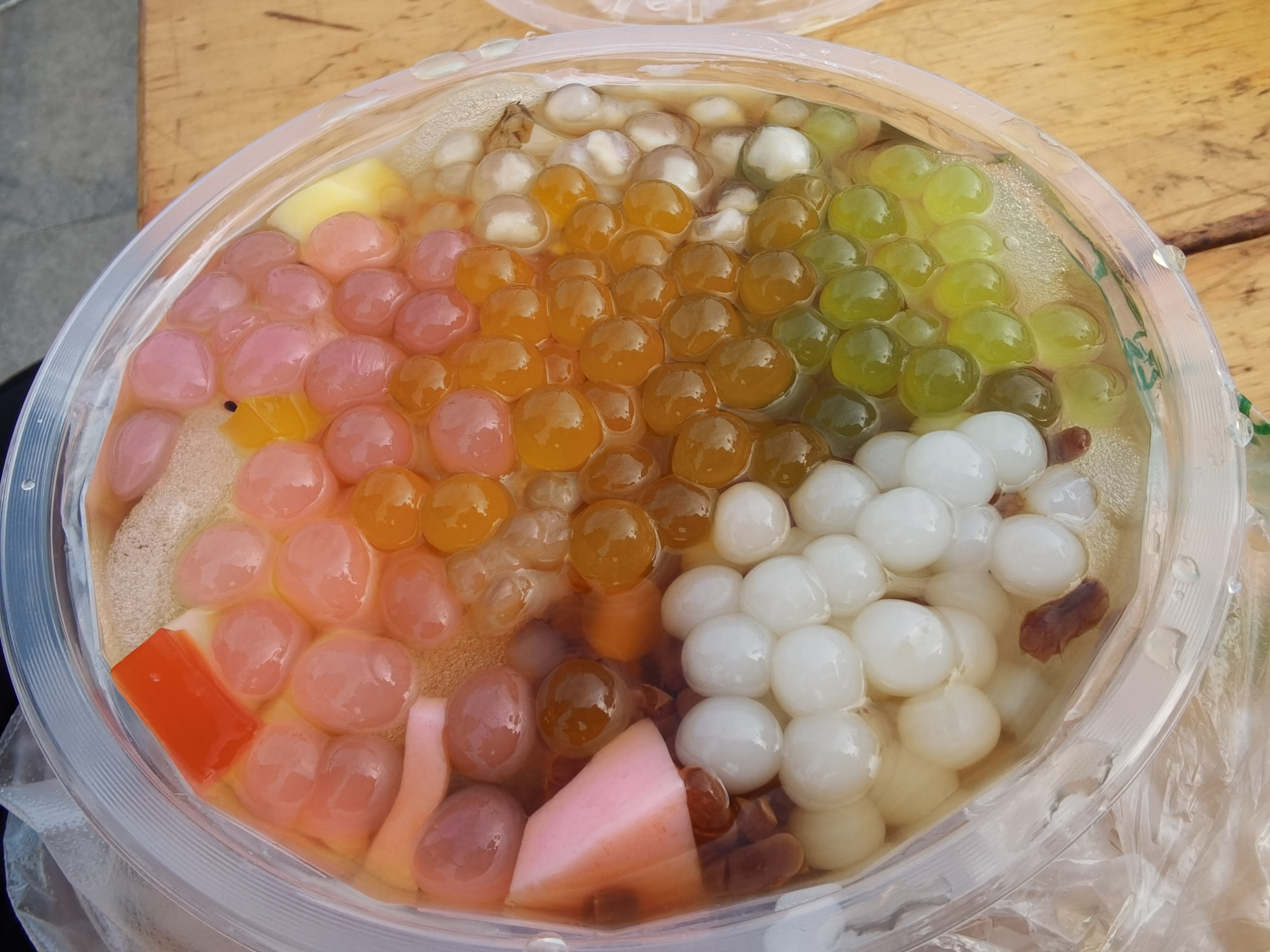 夏日降暑爆珠水果捞素材