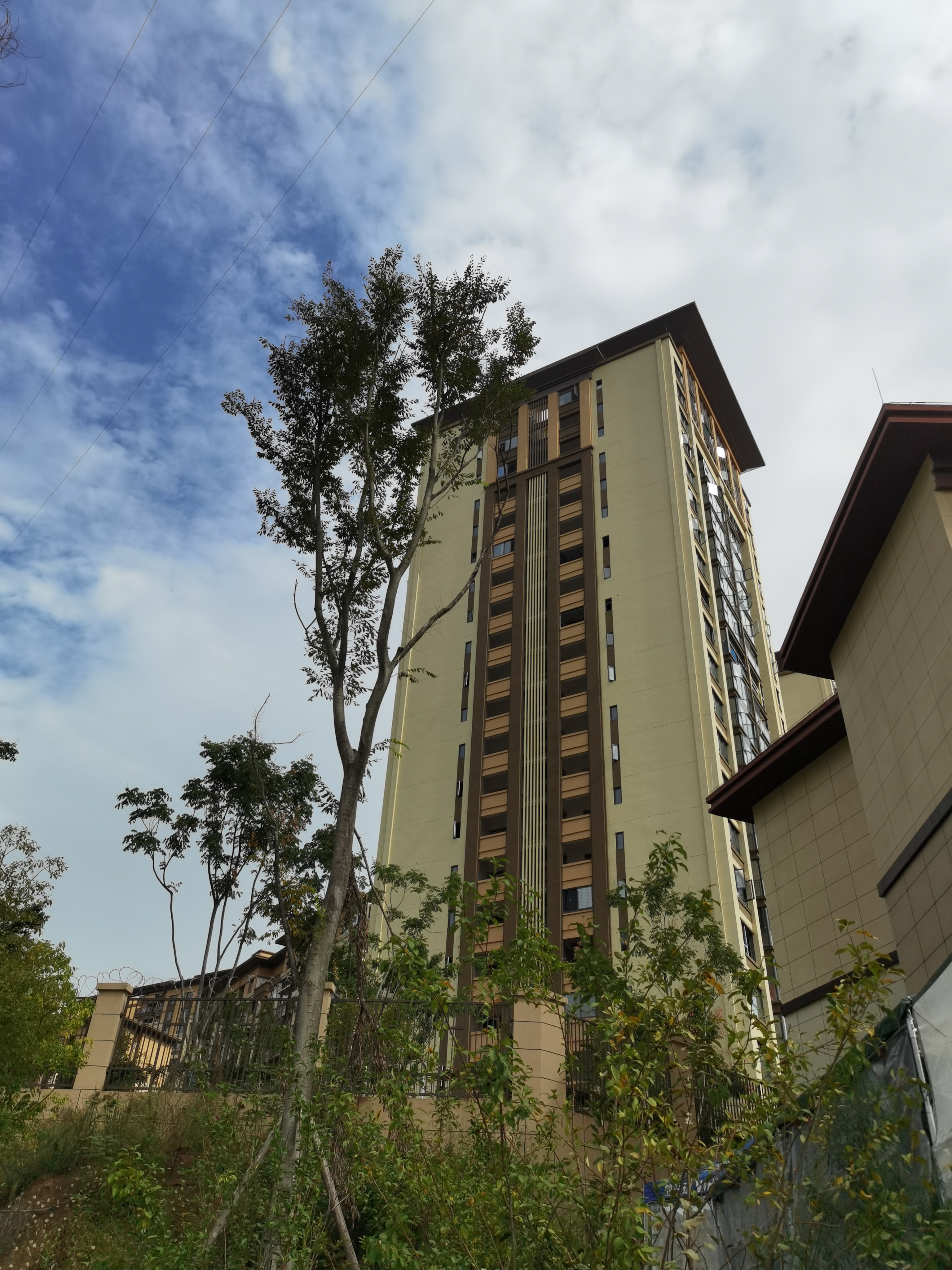 城市建筑与周边绿植素材