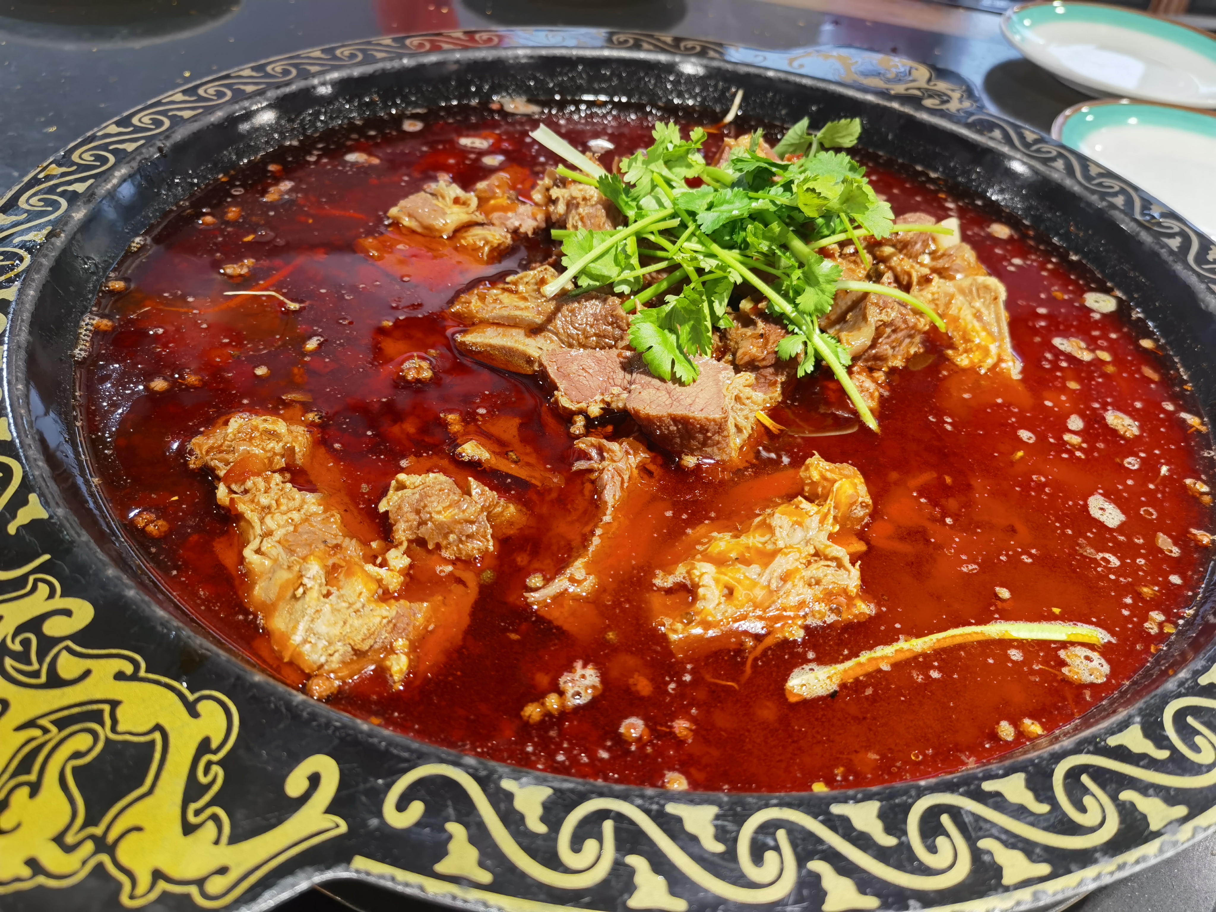 美味红油牛肉火锅素材