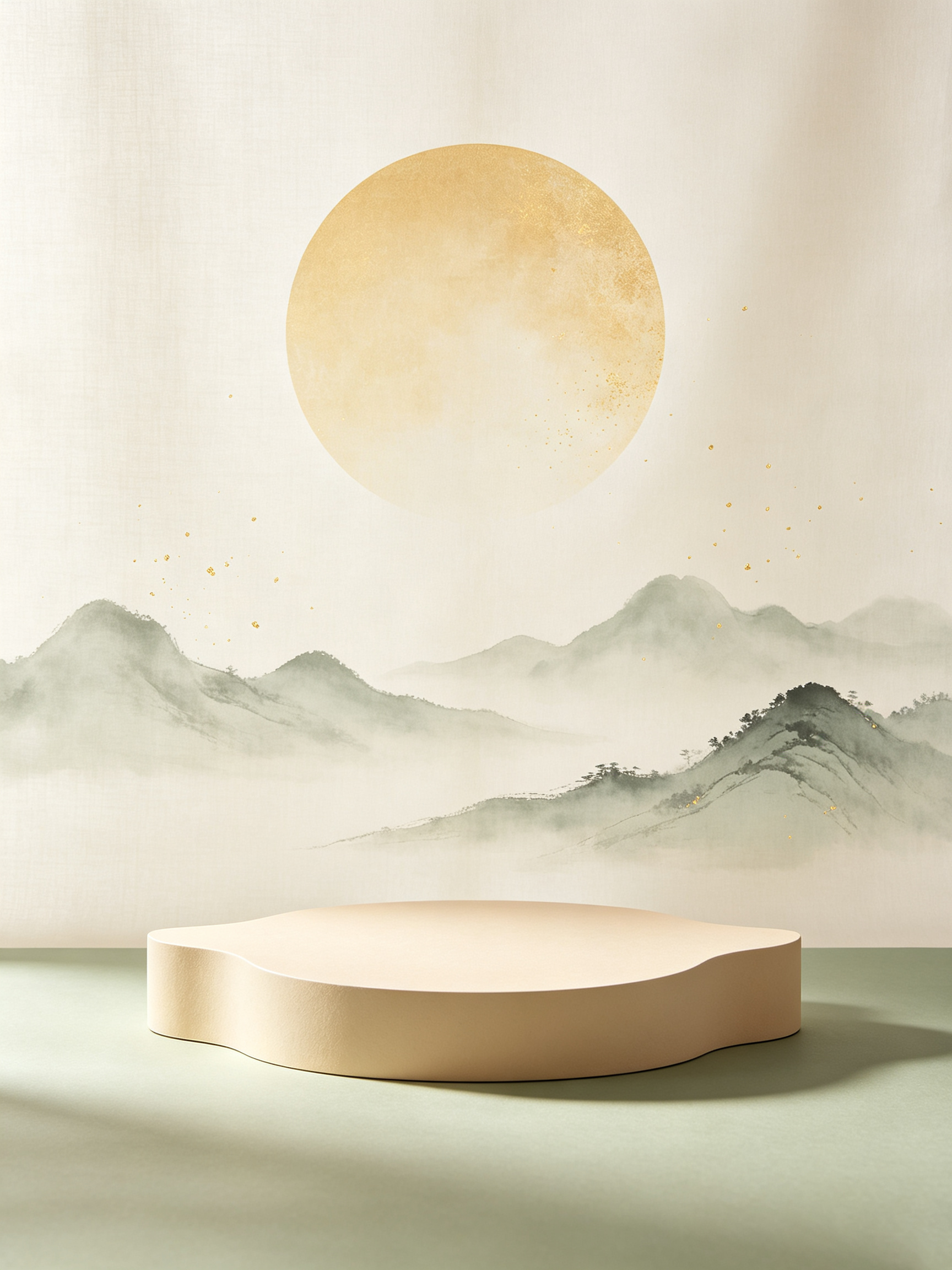 清新典雅中式展台背景素材