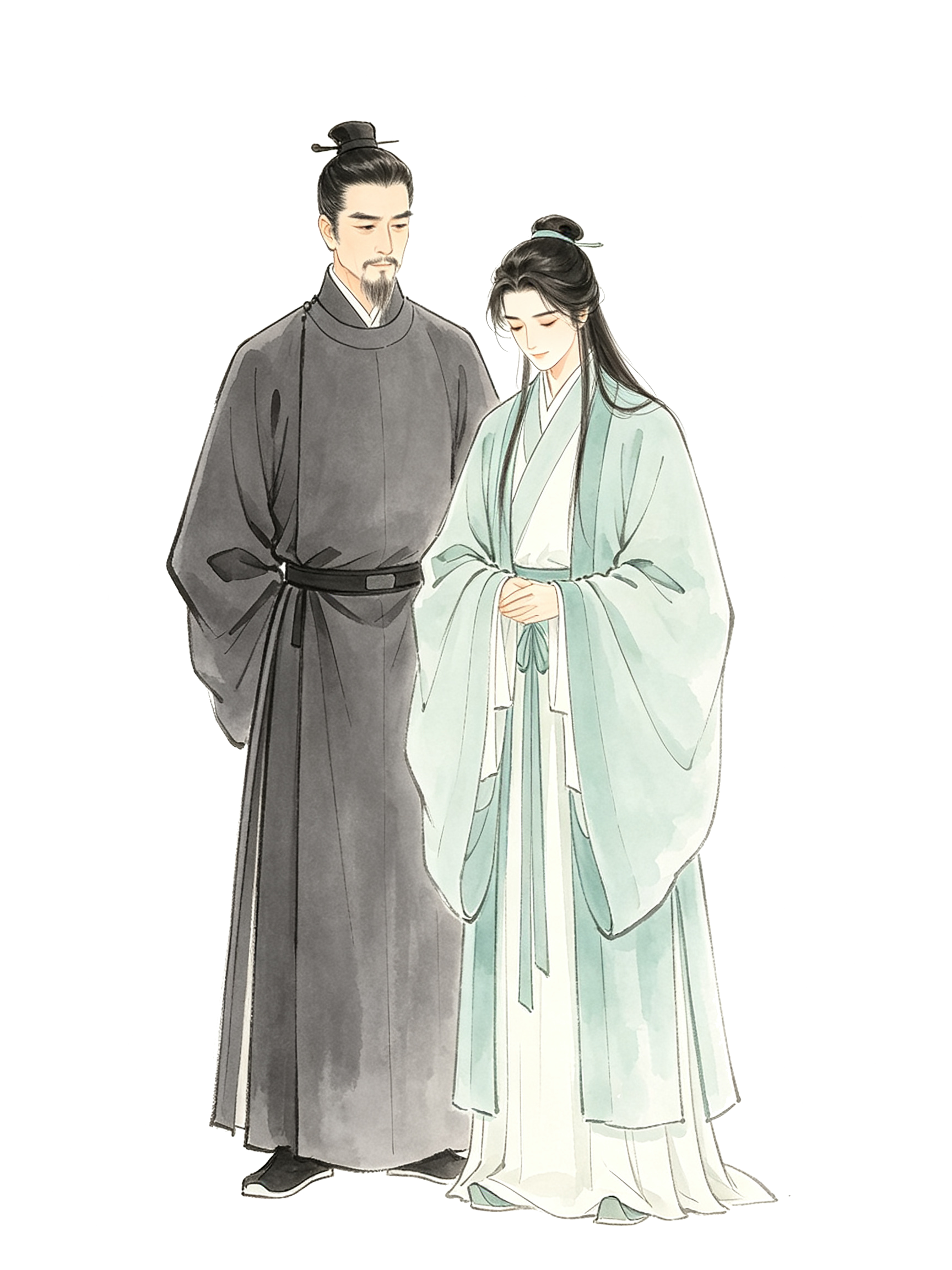 古风服饰人物插画素材素材