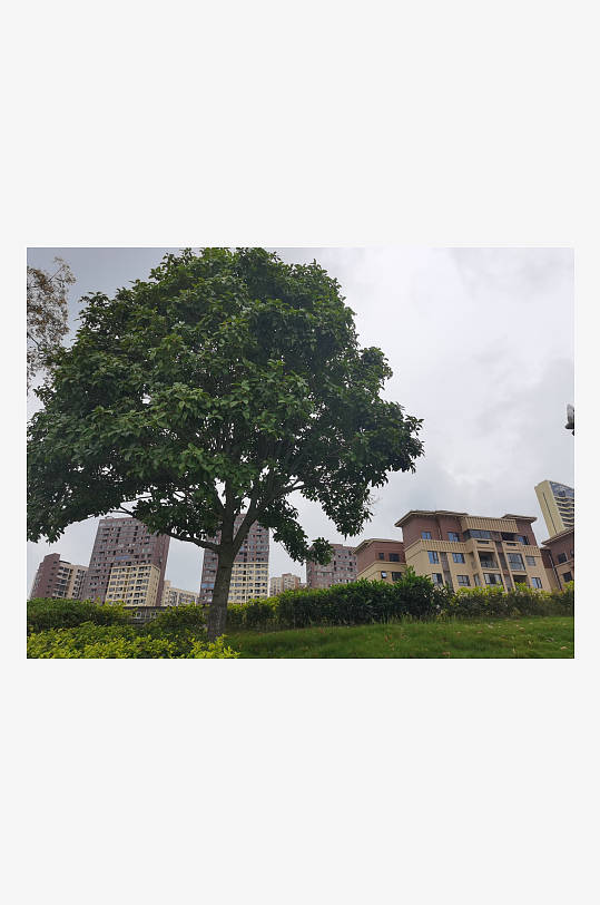 灰色天空下的户外休闲场所-众图网