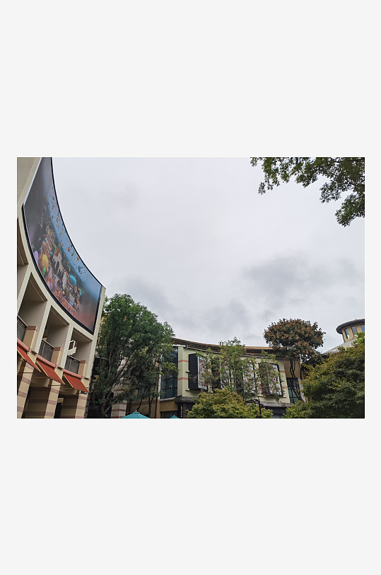 休闲城市建筑一角-众图网