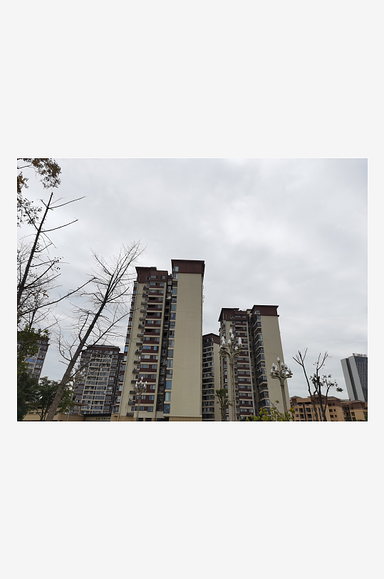 城市建筑与周边绿植-众图网