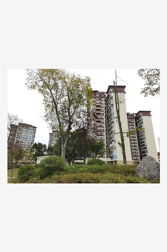 城市建筑与周边绿植-众图网