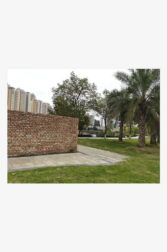 绿意盎然的休闲公园环境-众图网