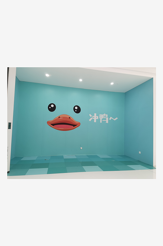 现代风格商场空白墙面-众图网