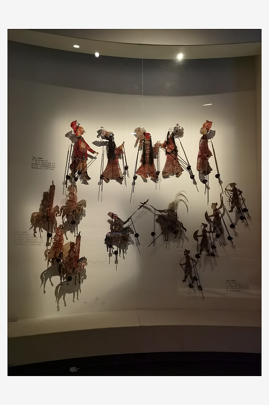 博物錧内皮影陈列展示-众图网