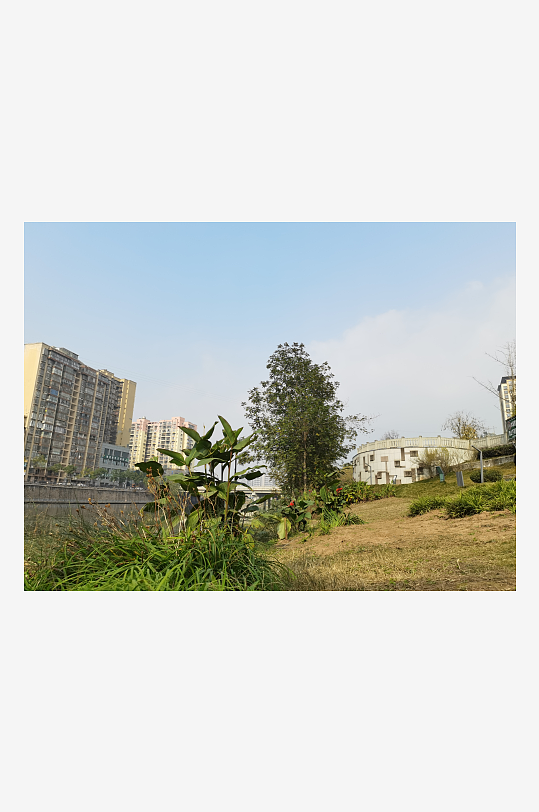 舒适宜居的城市公园-众图网