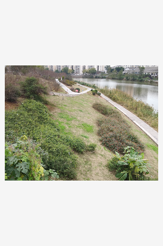 休闲城市河畔风光-众图网