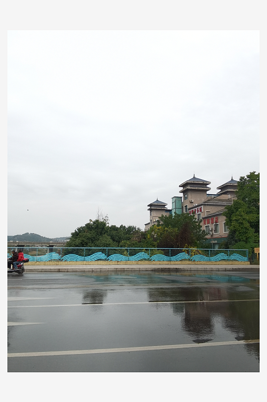 休闲城市河畔风光-众图网