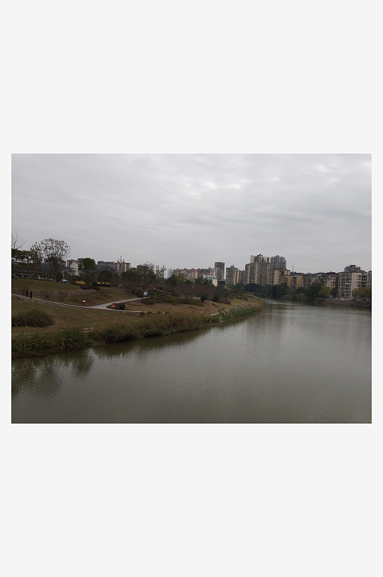 休闲城市河畔风光-众图网