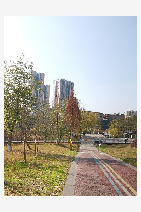 冬日户外城市公园环境-众图网