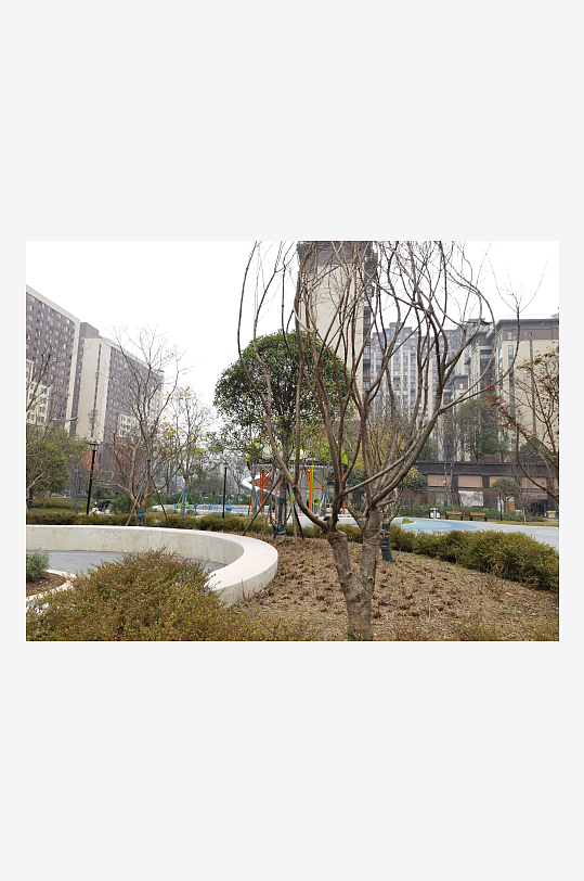 城市小区建筑与绿化环境-众图网