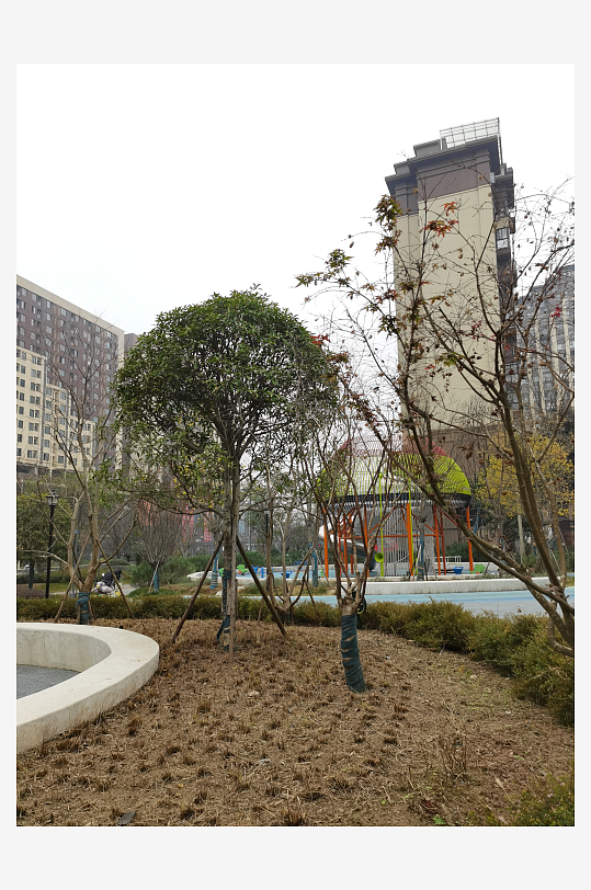 城市小区建筑与绿化环境-众图网