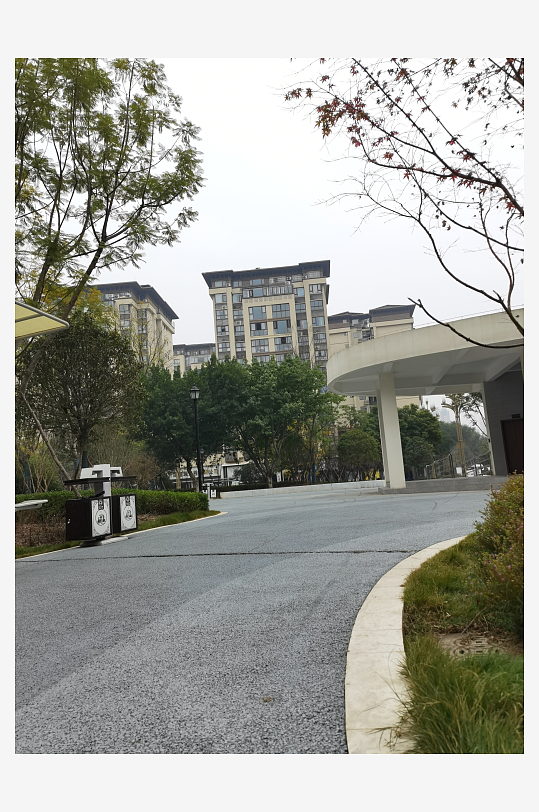 城市小区建筑与绿化环境-众图网