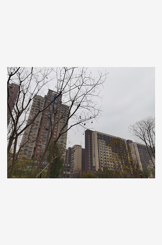 城市小区建筑与绿化环境-众图网