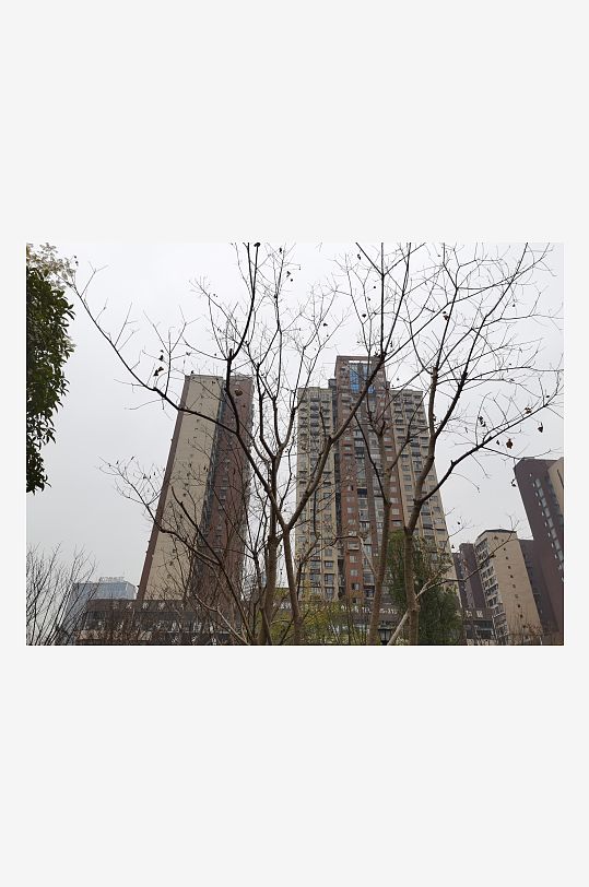 城市小区建筑与绿化环境-众图网