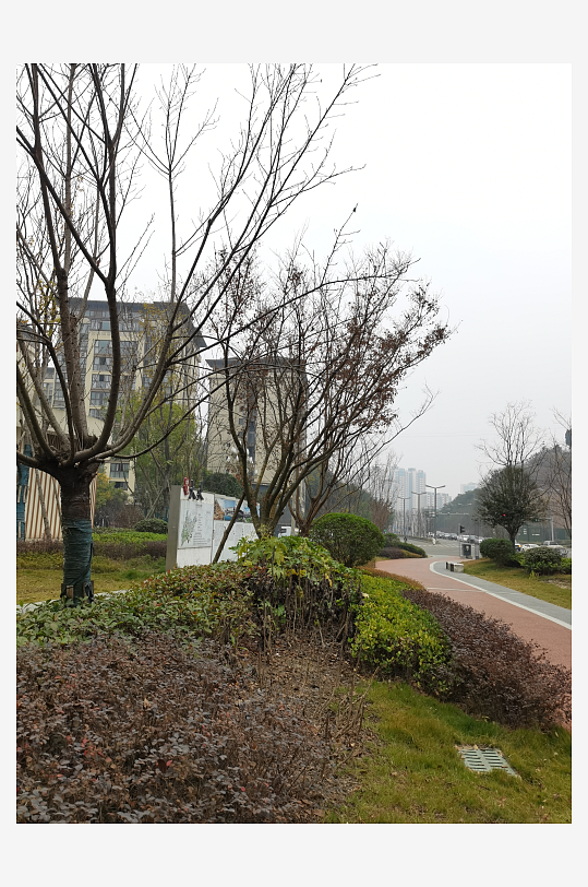 休闲城市小区绿化环境-众图网