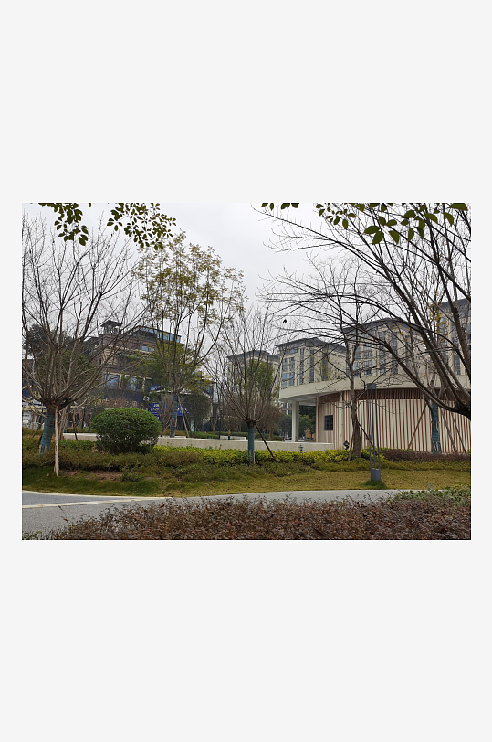 休闲城市小区绿化环境-众图网