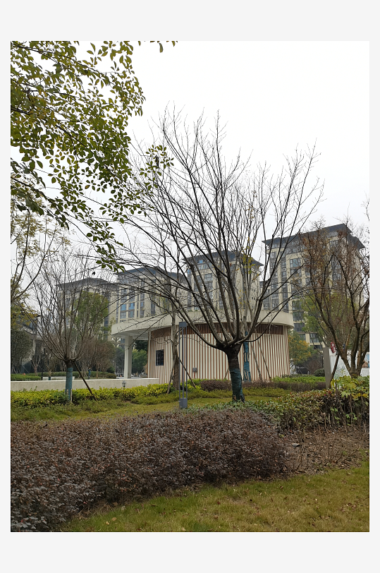 休闲城市小区绿化环境-众图网
