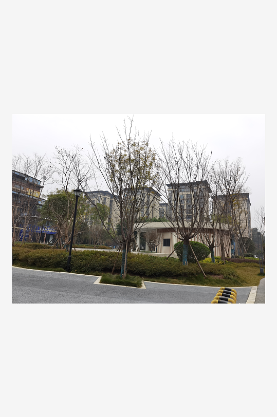休闲小区建筑与绿化环境-众图网