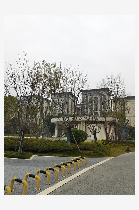 休闲小区建筑与绿化环境-众图网