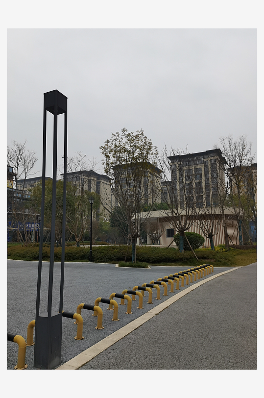 休闲小区建筑与绿化环境-众图网