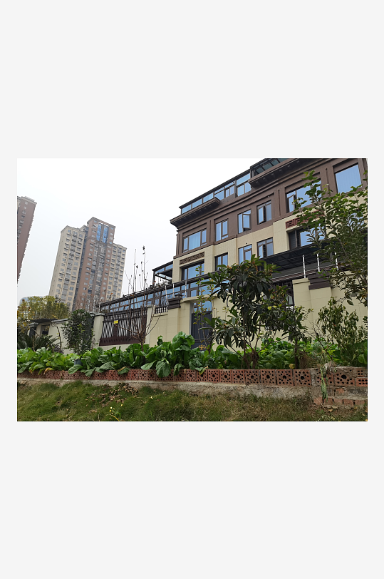 城市户外建筑一角-众图网