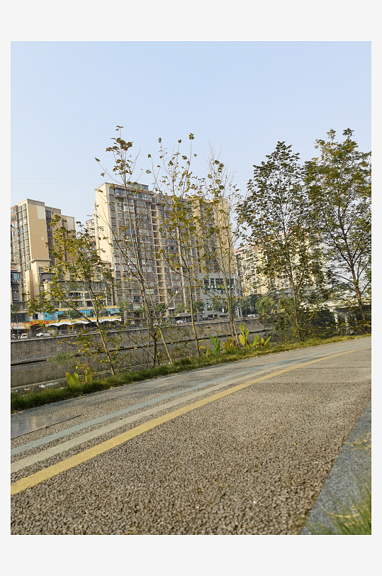 清新舒适城市户外环境-众图网